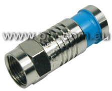 F Male RG-6 Tri Shield Compression