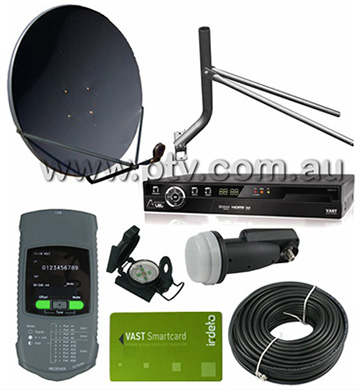 Vast Satellite TV Premium Black Spot Self Install Kit